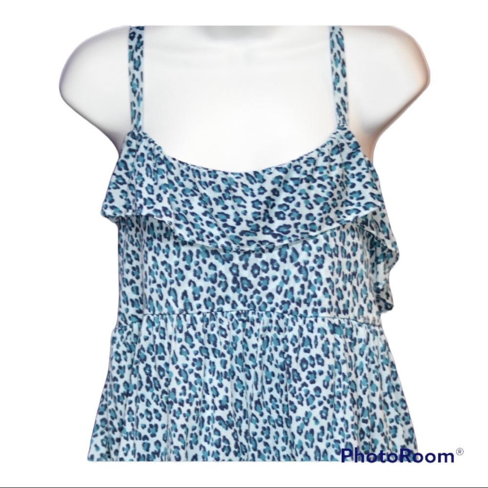 💲Madison Zebra print Top in Blue XL